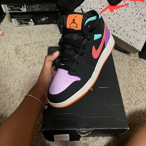 Jordan Kids Sneakers - Black, Pink, Orange, Mint